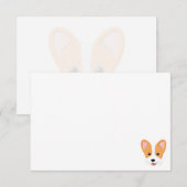 Cartoon Corgi Aangepaste blanco Notitiekaartje (Voorkant / Achterkant)