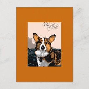 Cartoon Corgi Briefkaart