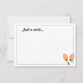 Cartoon Corgi Custom Just a Note Notitiekaartje