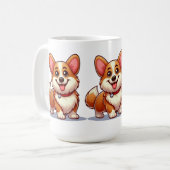 Cartoon Corgi Koffiemok (Voorkant links)