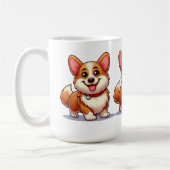 Cartoon Corgi Koffiemok (Links)