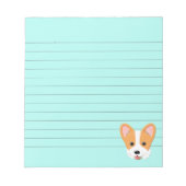 Cartoon Corgi Lined Notitieblok (Voorkant)
