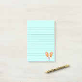Cartoon Corgi Lined Post-it® Notes (Op bureau)