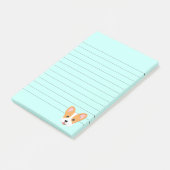 Cartoon Corgi Lined Post-it® Notes (Schuin)