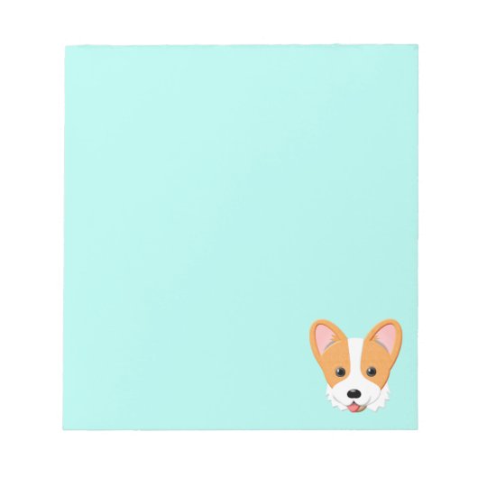Cartoon Corgi Notitieblok (Voorkant)