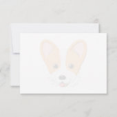 Cartoon Corgi Personalized Monogram Notitiekaartje (Achterkant)