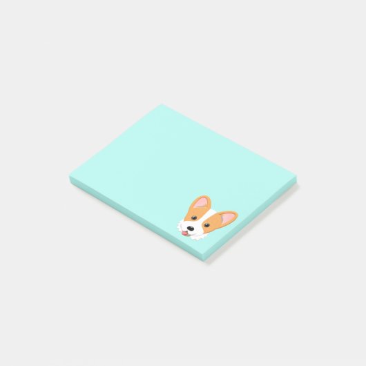Cartoon Corgi Post-it® Notes (Schuin)