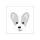 Cartoon Corgi Rubberstempel (Afrduk)