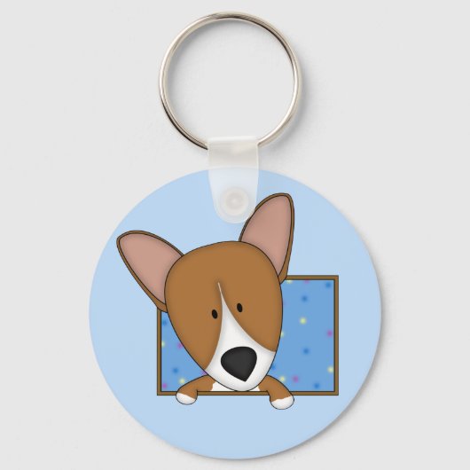 Cartoon Corgi Sleutelhanger (Voorkant)