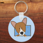 Cartoon Corgi Sleutelhanger (Voorkant)