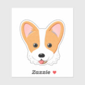 Cartoon Corgi Sticker (Vel)