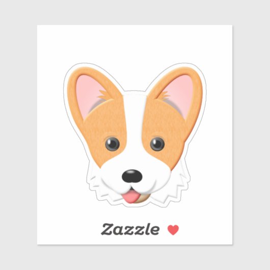 Cartoon Corgi Sticker (Vel)