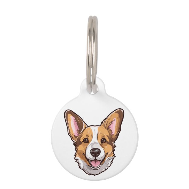 Cartoon Corgi Welsh Corgi Generative | Huisdierpenning (Voorkant)