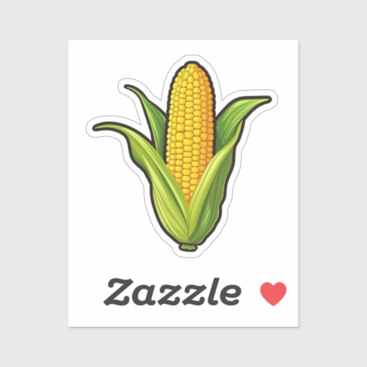 Cartoon corn sticker (Vel)