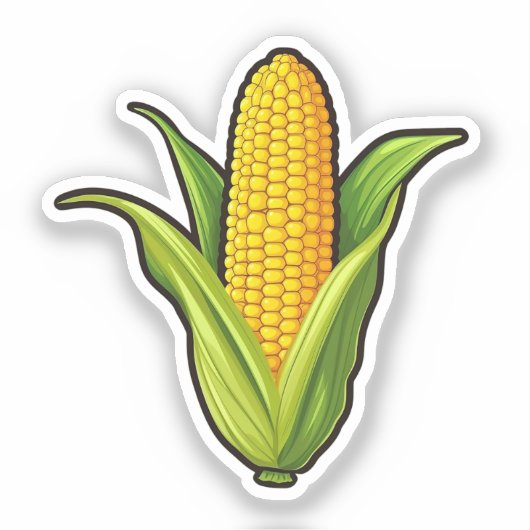 Cartoon corn sticker (Voorkant)