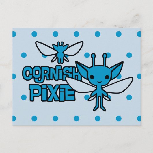 Cartoon Cornish Pixie Karakter Kunst Briefkaart (Voorkant)
