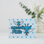 Cartoon Cornish Pixie Karakter Kunst Briefkaart (Staand voorkant)