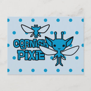 Cartoon Cornish Pixie Karakter Kunst Briefkaart