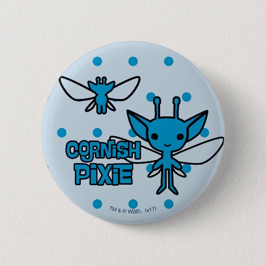 Cartoon Cornish Pixie Karakter Kunst Ronde Button 5,7 Cm (Voorkant)