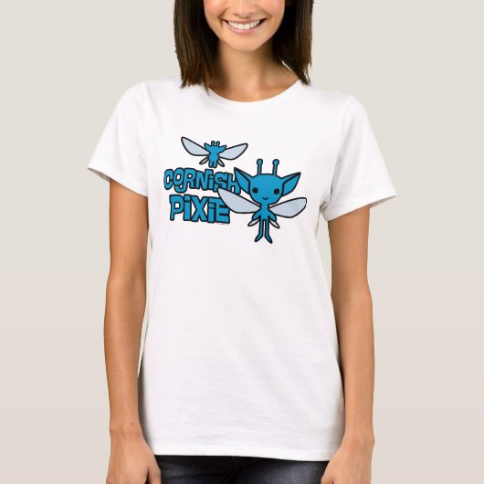 Cartoon Cornish Pixie Karakter Kunst T-shirt (Voorkant)