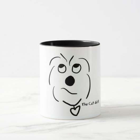 Cartoon Coton de Tulear - de kat deed het Mok (Midden)