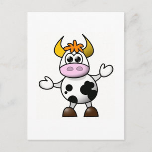 Cartoon Cow Briefkaart