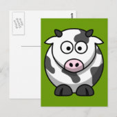 Cartoon Cow Briefkaart (Voorkant / Achterkant)
