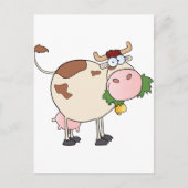 Cartoon Cow Character Briefkaart (Voorkant)