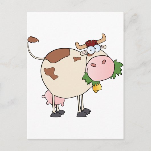 Cartoon Cow Character Briefkaart (Voorkant)