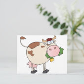 Cartoon Cow Character Briefkaart (Staand voorkant)
