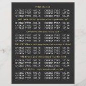 Cartoon Cow, kaaswinkelier Reclame Flyer (Achterkant)