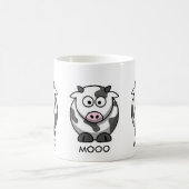 Cartoon Cow MOOO (3x rond) Koffiemok (Center)