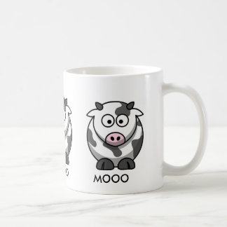 Cartoon Cow MOOO (3x rond) Koffiemok