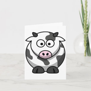 Cartoon Cow Note Cards Kaart