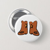 Cartoon Cowboy Boots Ronde Button 5,7 Cm (Voorkant /achterkant)