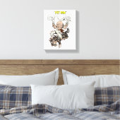 Cartoon cowboy-sportpistolen canvas afdruk (Insitu (Slaapkamer))