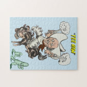 Cartoon cowboy-sportpistolen legpuzzel (Horizontaal)