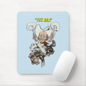 Cartoon cowboy-sportpistolen muismat (Met muis)