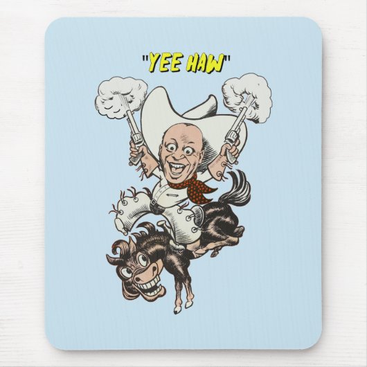 Cartoon cowboy-sportpistolen muismat (Voorkant)