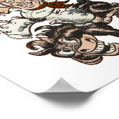 Cartoon cowboy-sportpistolen poster (Hoek)