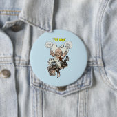 Cartoon cowboy-sportpistolen ronde button 4,0 cm (In situ)