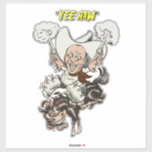 Cartoon cowboy-sportpistolen sticker (Vel)