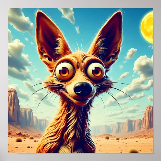 Cartoon Coyote Poster (Voorkant)