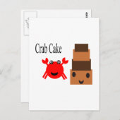 Cartoon Crab Cake 2,5 s Briefkaart (Voorkant / Achterkant)