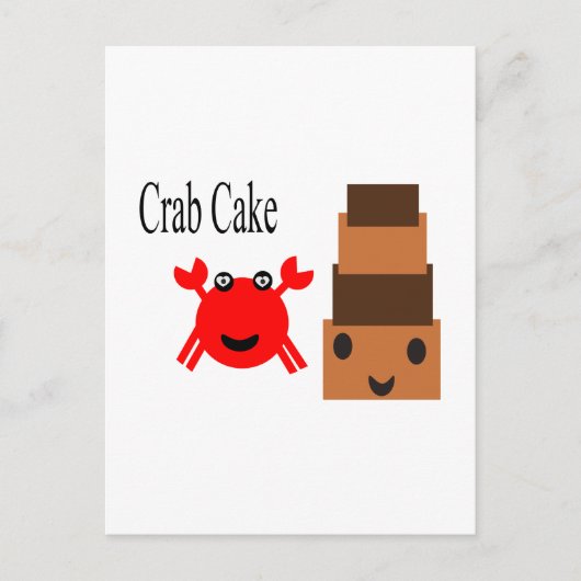 Cartoon Crab Cake 2,5 s Briefkaart (Voorkant)