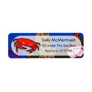 Cartoon Crab Etiket