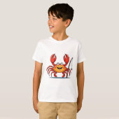 Cartoon Crab Kids Tee T-shirt (Voorkant volledig)