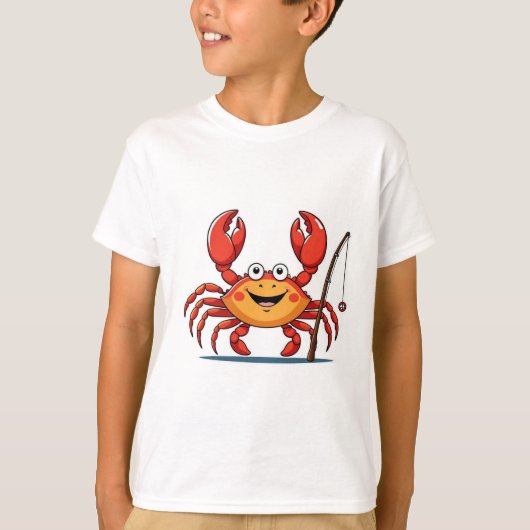 Cartoon Crab Kids Tee T-shirt (Voorkant)