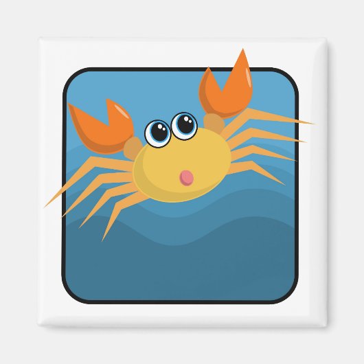 Cartoon Crab Magneet (Voorkant)