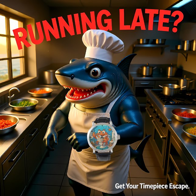 Cartoon Crab Reading in Underwater-themed Bathroom Horloge (Creator heeft geüpload)